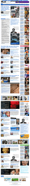 The full extent of the Daily Mail's new homepage