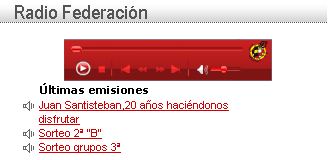 Spanish radio player