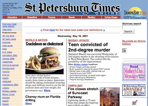 St Petersburg Times in 2001