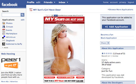 MY Sun Facebook application