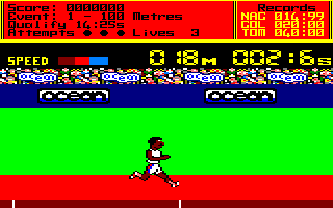 Daley Thompson computer game screenshot