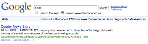 Dundee Courier Google search