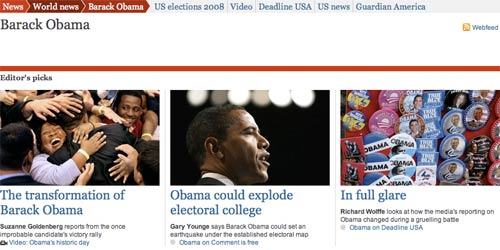 The Guardian's Barack Obama keyword page