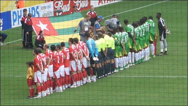Togo and Switzerland line-ups