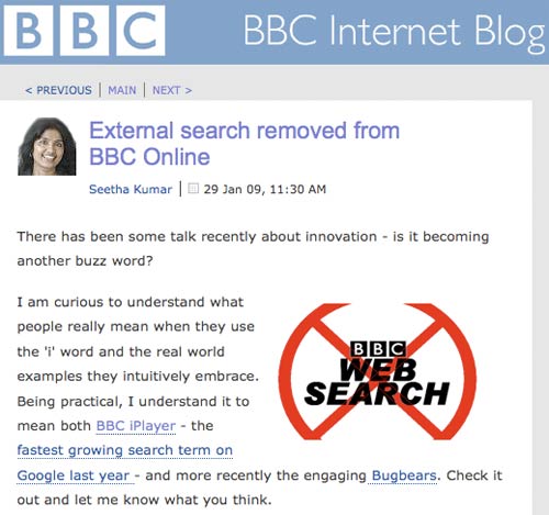 BBC Internet Blog post