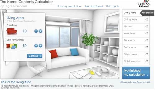 Legal and General Home Insurance calculator