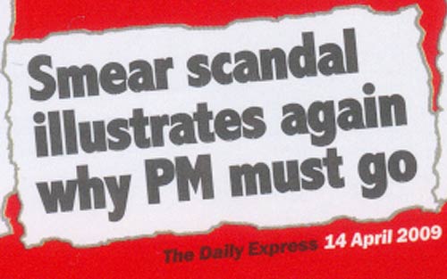 Smear story in the Conservative's election leaflet