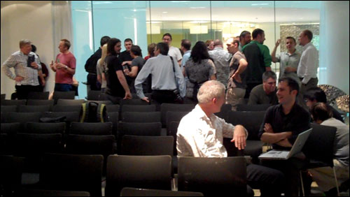 Beer at the end of the Guardian Hack Day