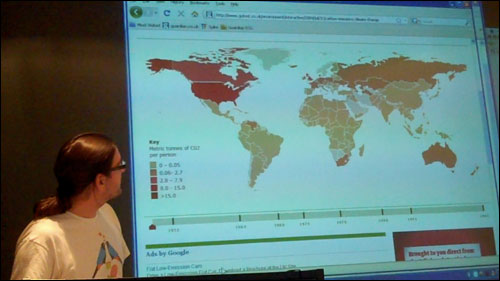 Time-based carbon emission map