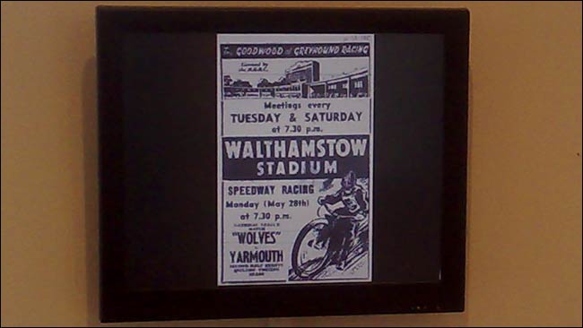 Speedway at Wlathamstow Stadium programe on display