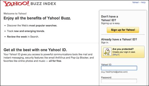 Yahoo!'s pitch to sign up to Buzz