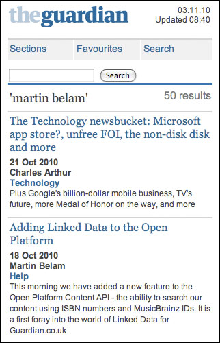 New API-driven m.guardian.co.uk search