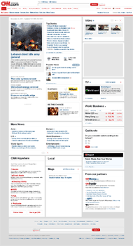 CNN homepage