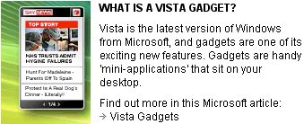 Sky News Vista gadget