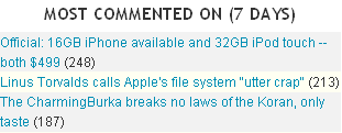 Engadget's most commented in the last 7 days list