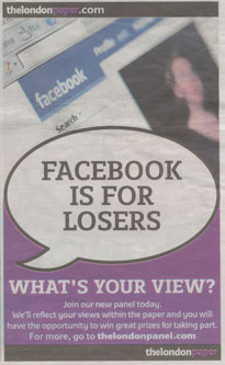 Is Facebook for losers?