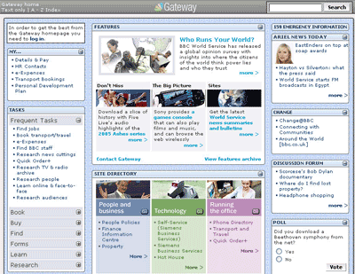 The BBC's intranet - Gateway