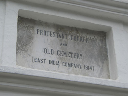 Cemetery sign