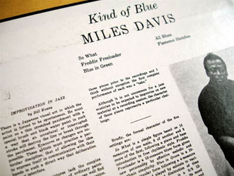 A modern replica of 'Kind of blue'