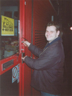 Locking up Berwick Street for the last time