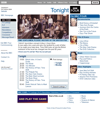 BBC Four homepage