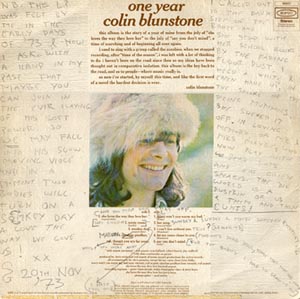 Annotated Colin Blunstone rear album cover