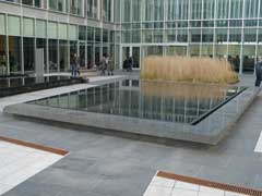 Water feature outside the BBC's Broadcast Centre in White City