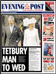 Front page of the Bristol Evening Post - Tetbury Man To Wed