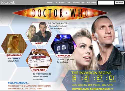 The BBC's new Doctor Who site