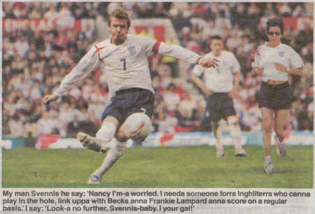 David Beckham in the Daily Mail