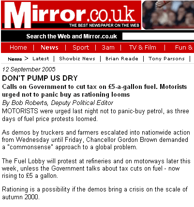 The Mirror also urges against panic buying