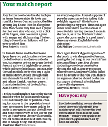 Your match report in the Sport section of the redesigned Guardian