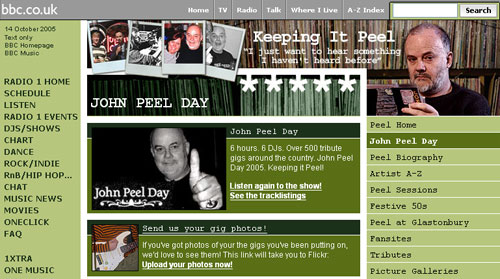 John Peel Day on the Radio 1 site