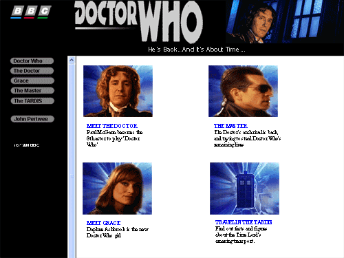 The BBC's 1996 Doctor Who web site