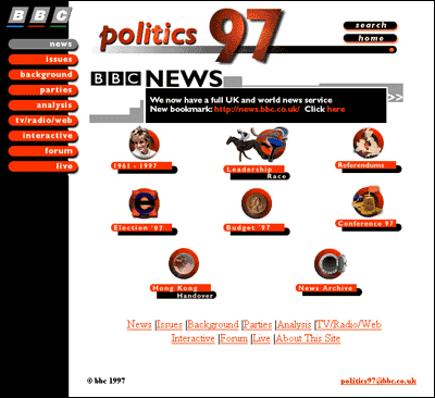 The BBC's Politics 97 site