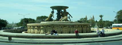 The Tritons Statue in Valletta bus station