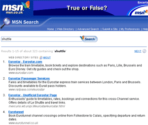 search results from msn for shuttle