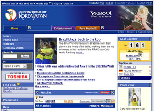 FIFA's 2002 World Cup website