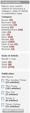 The Times search filters