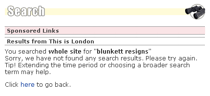 This Is London no results page