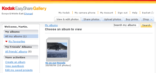 Kodak EasyShare gallery