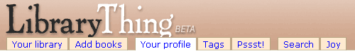 Library Thing tabbed navigation
