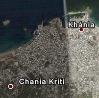 Google Earth view of Chania