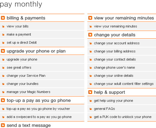 Orange options