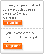 Orange sign-in message