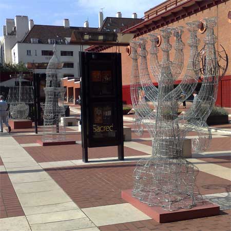 Outside the British library