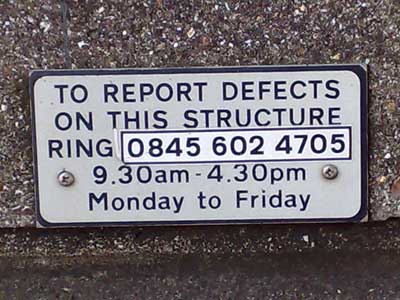 Warning sign on The Westway