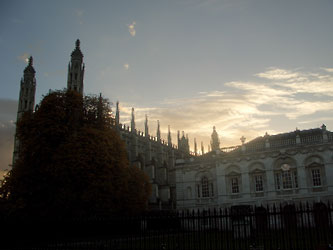 Dramatic sky over King's College Cambridge