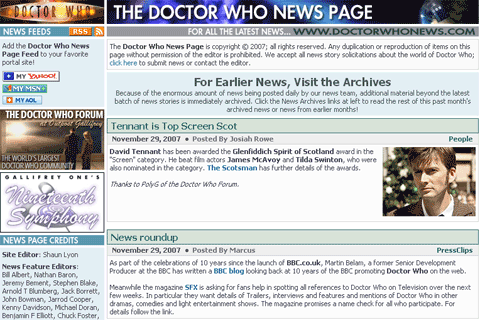 Doctor Who news