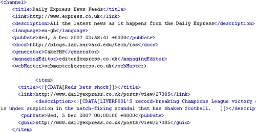 Daily Express XML